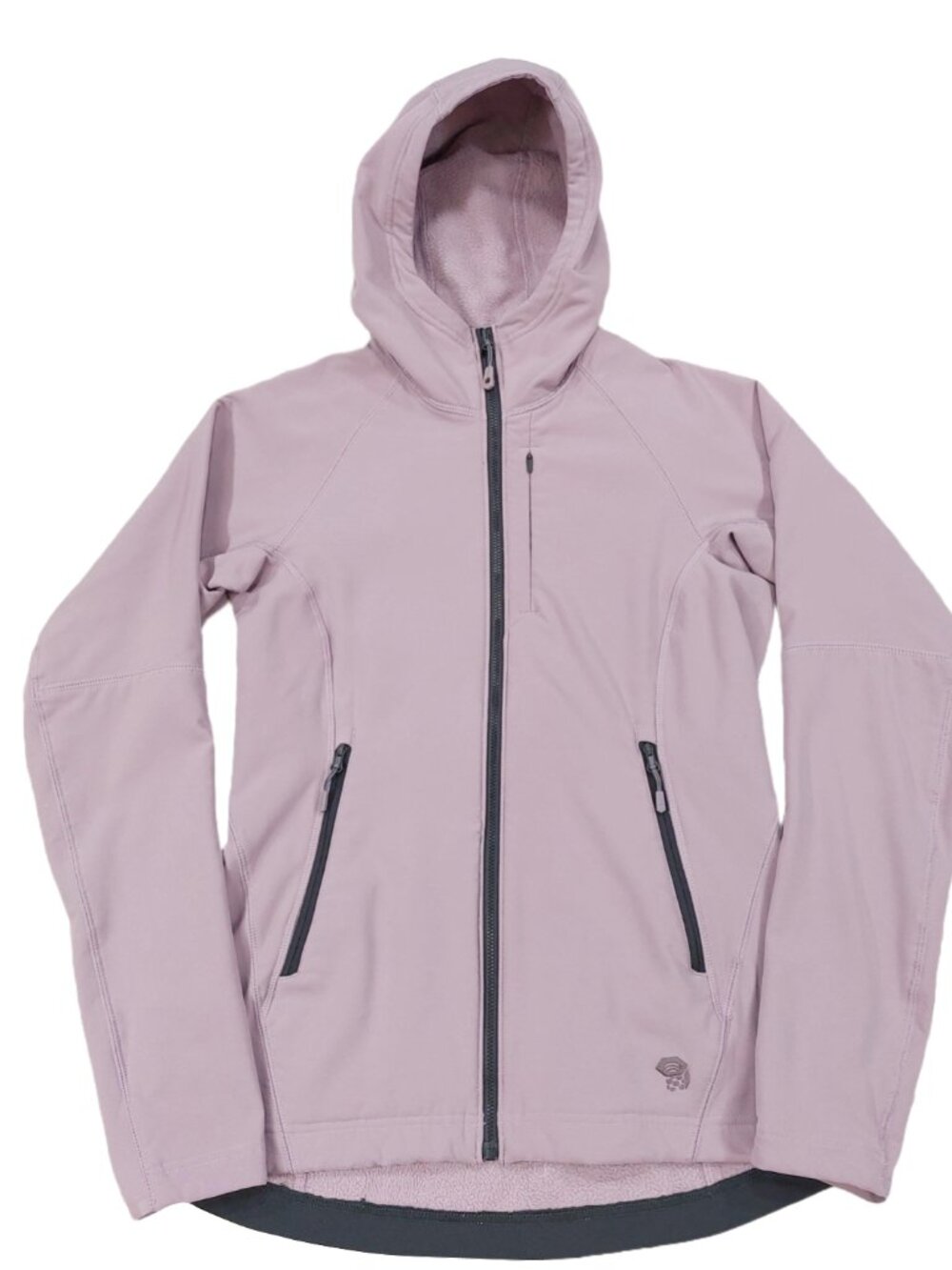 Mountain Hardwear Fleece Softshell Hoodie Jacket Womens Small, Lavender Full Zip